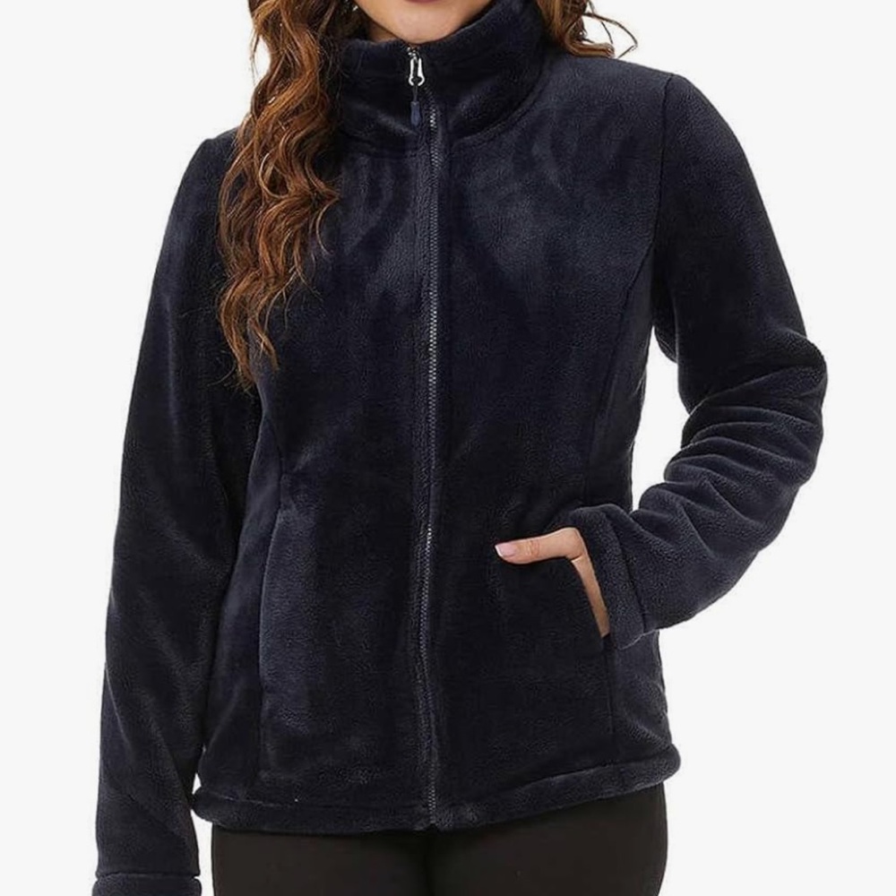 32 Degrees Women's Black Teddy Jacket SMALL